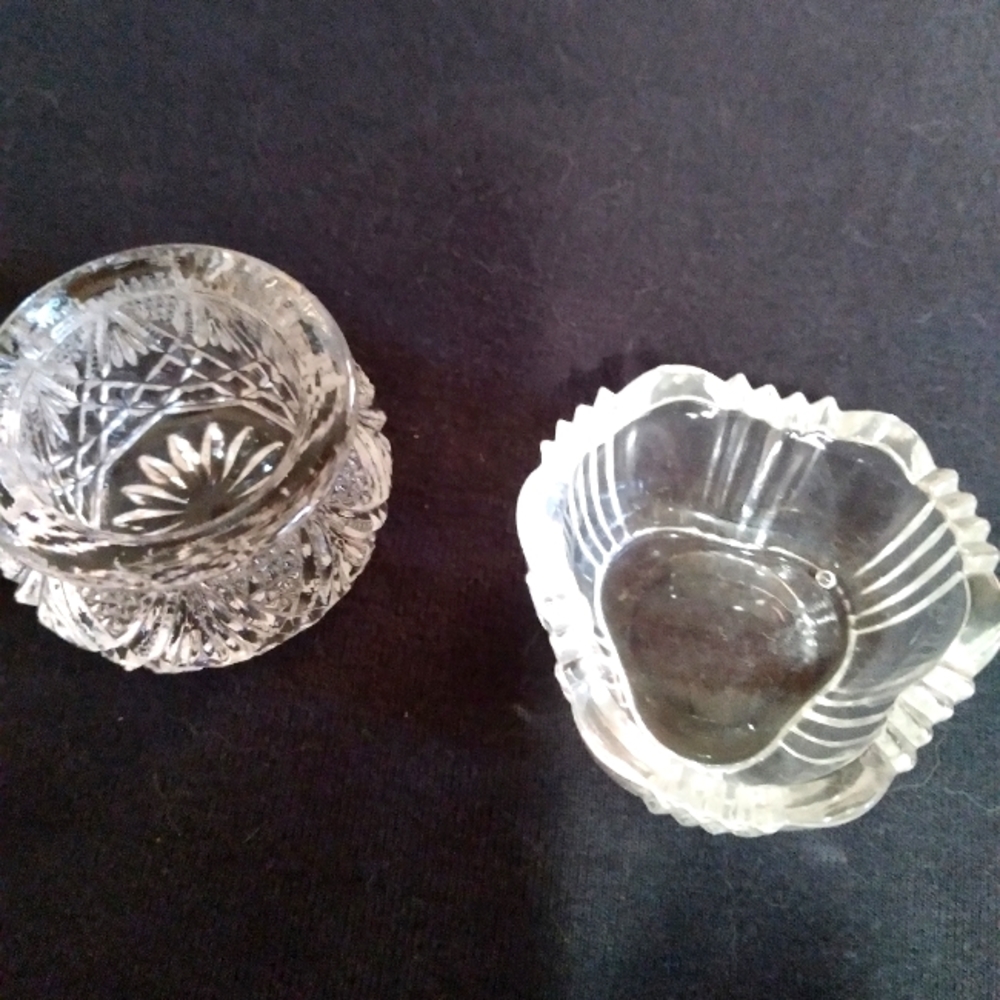 Josephine's Fan by Robinson/Cambridge glass Co & Sunray by Fostoria glass